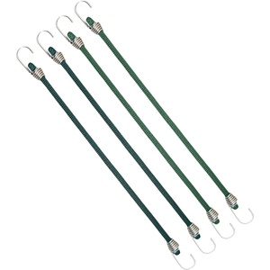 Coghlan’s Mini 10-Inch Bungee Cords with Hardened Steel Hooks, 4-Pack – Durable, Elastic Straps with Multi-Strand Rubber Core for Securing Tarps, Gear, and Everyday Use