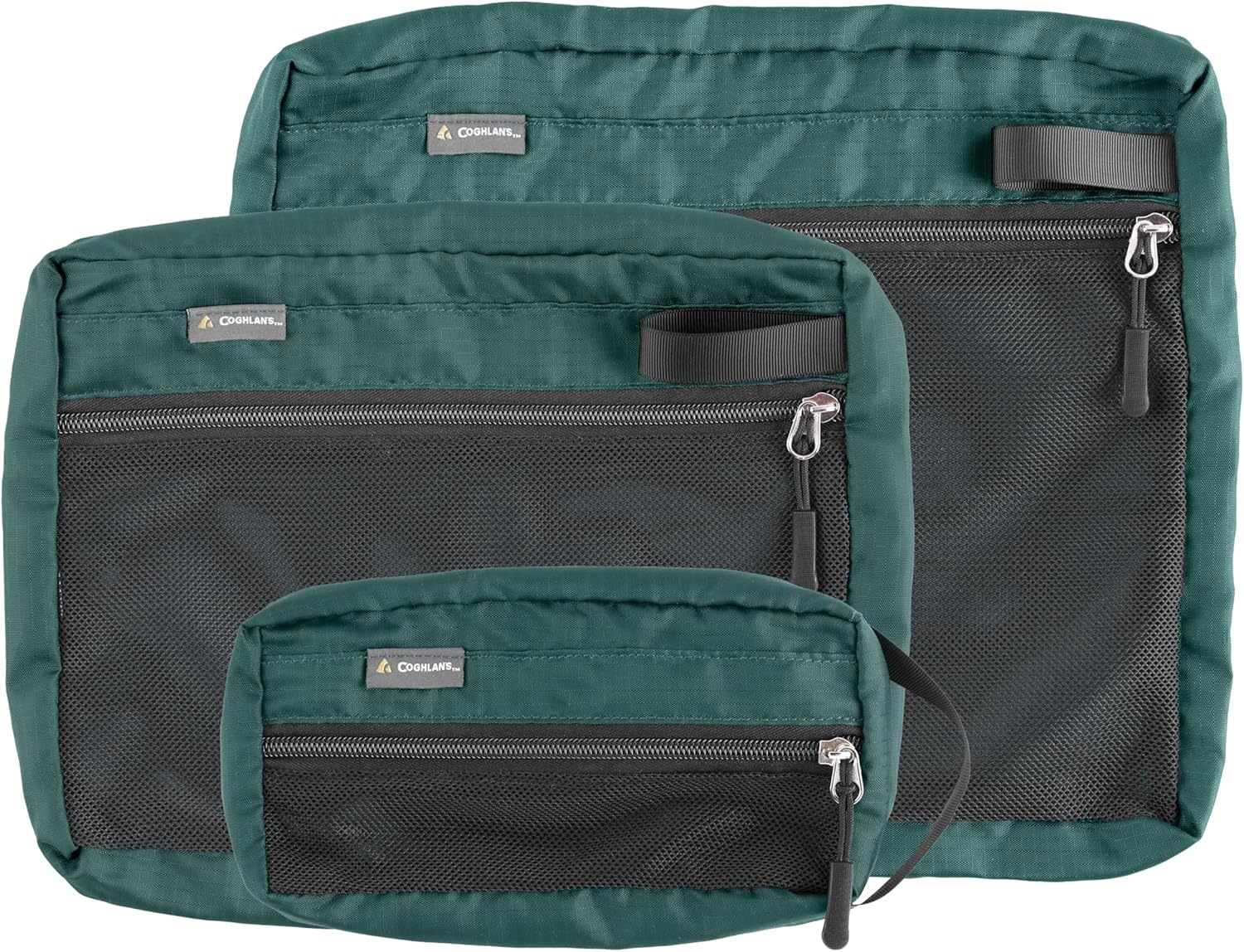 image:imageCoghlans Organizer Bags Set 3 Sizes 75x35 10x8 12x10 Lightweight Oxford Ripstop with Mesh Front Zippered Access Ideal for Camping Gear Travel Essentials and Storage Solutions