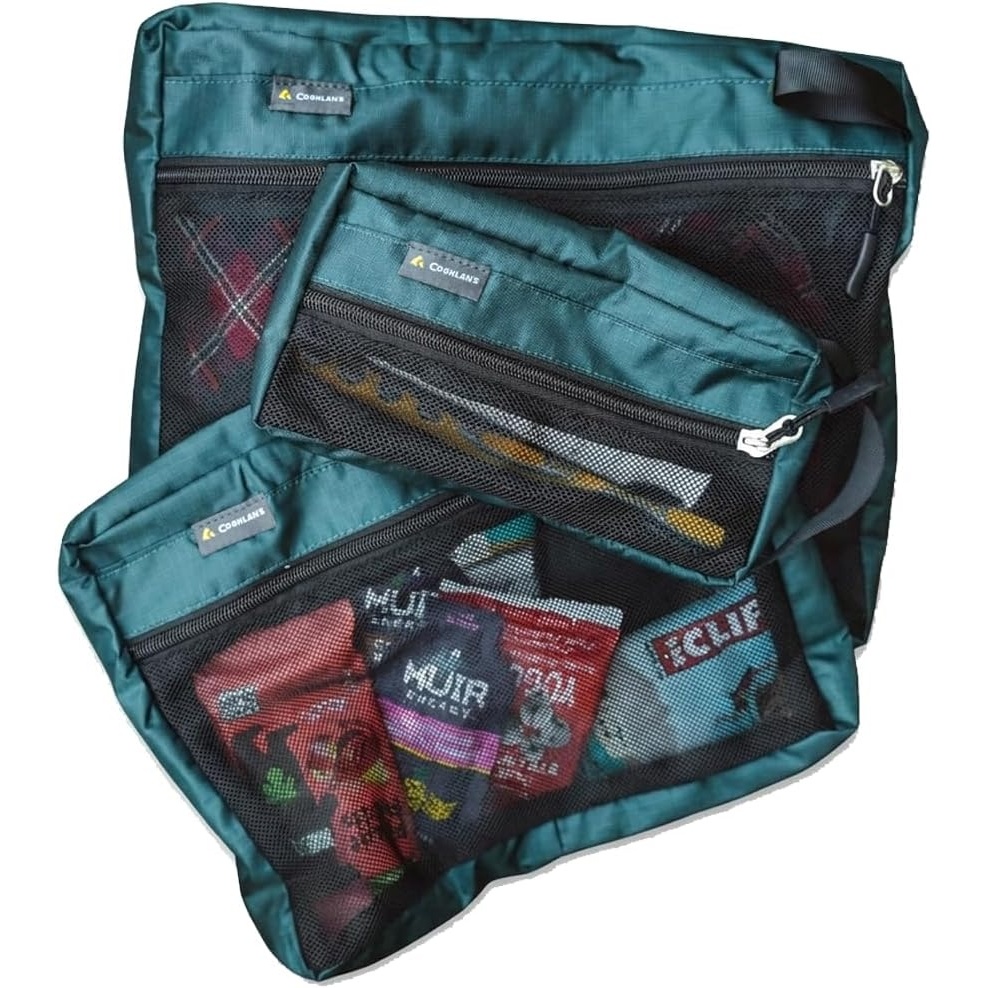 image:imageCoghlans Organizer Bags Set 3 Sizes 75x35 10x8 12x10 Lightweight Oxford Ripstop with Mesh Front Zippered Access Ideal for Camping Gear Travel Essentials and Storage Solutions